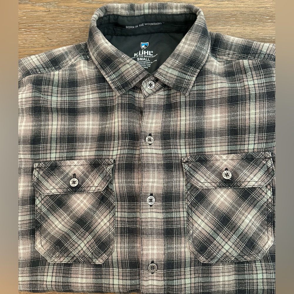 KUHL Long Sleeve Flannel Button Up Shirt Size S